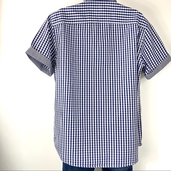 Peter Werth London Blue & White Checked‎ Top - Picture 8 of 8